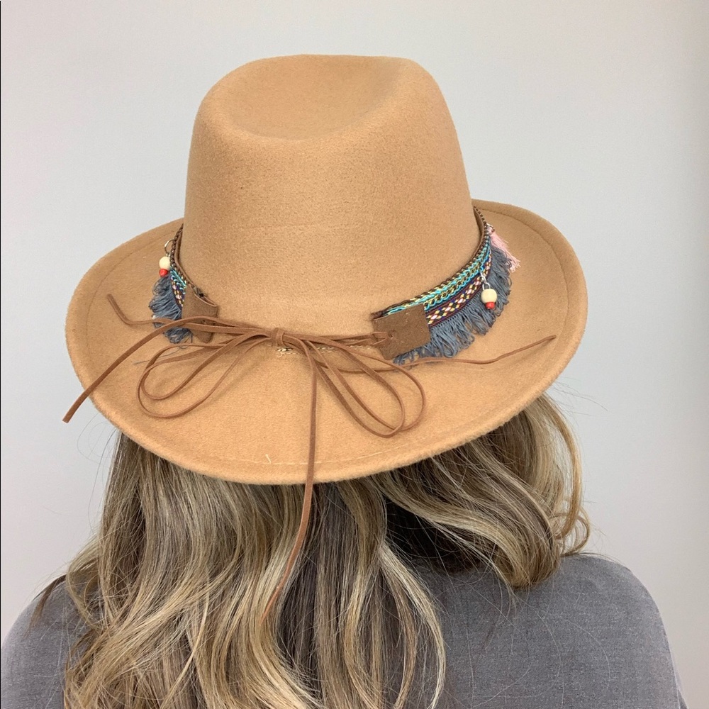 Calamity Jane Western Boho Hat Tan - Picture 7 of 8